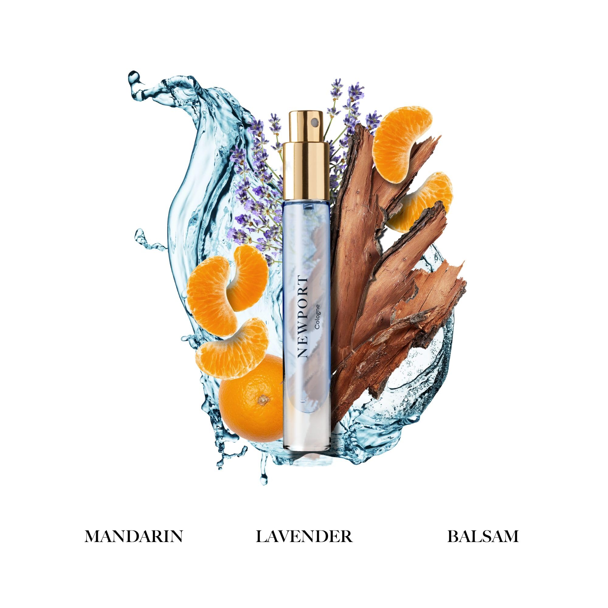 Caswell-Massey Newport Cologne Spray — Seaside Fougère with Mandarin, Balsam & Cedarwood | 0.25 oz Travel Size