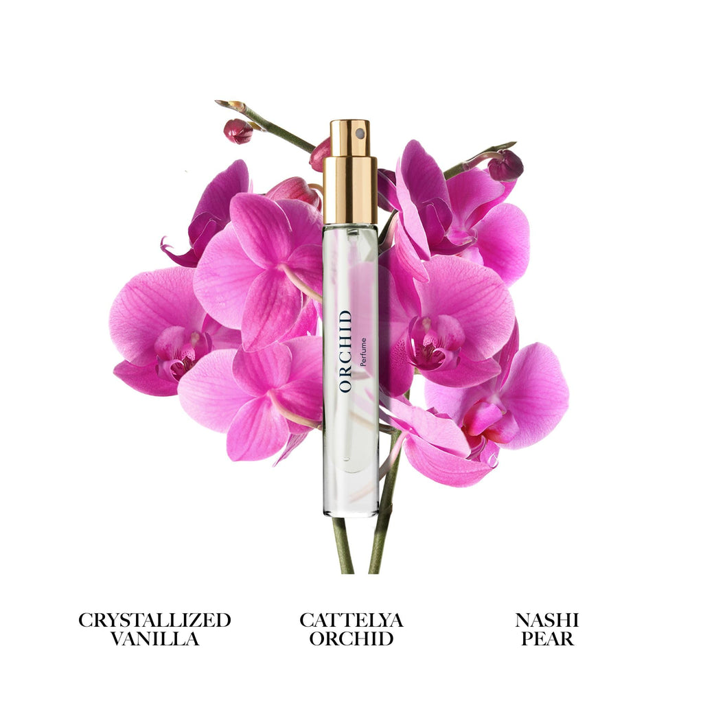 Caswell-Massey Orchid Perfume Spray – Travel-Size Floral Scent (Pear, Vanilla & Bergamot) – Made in USA