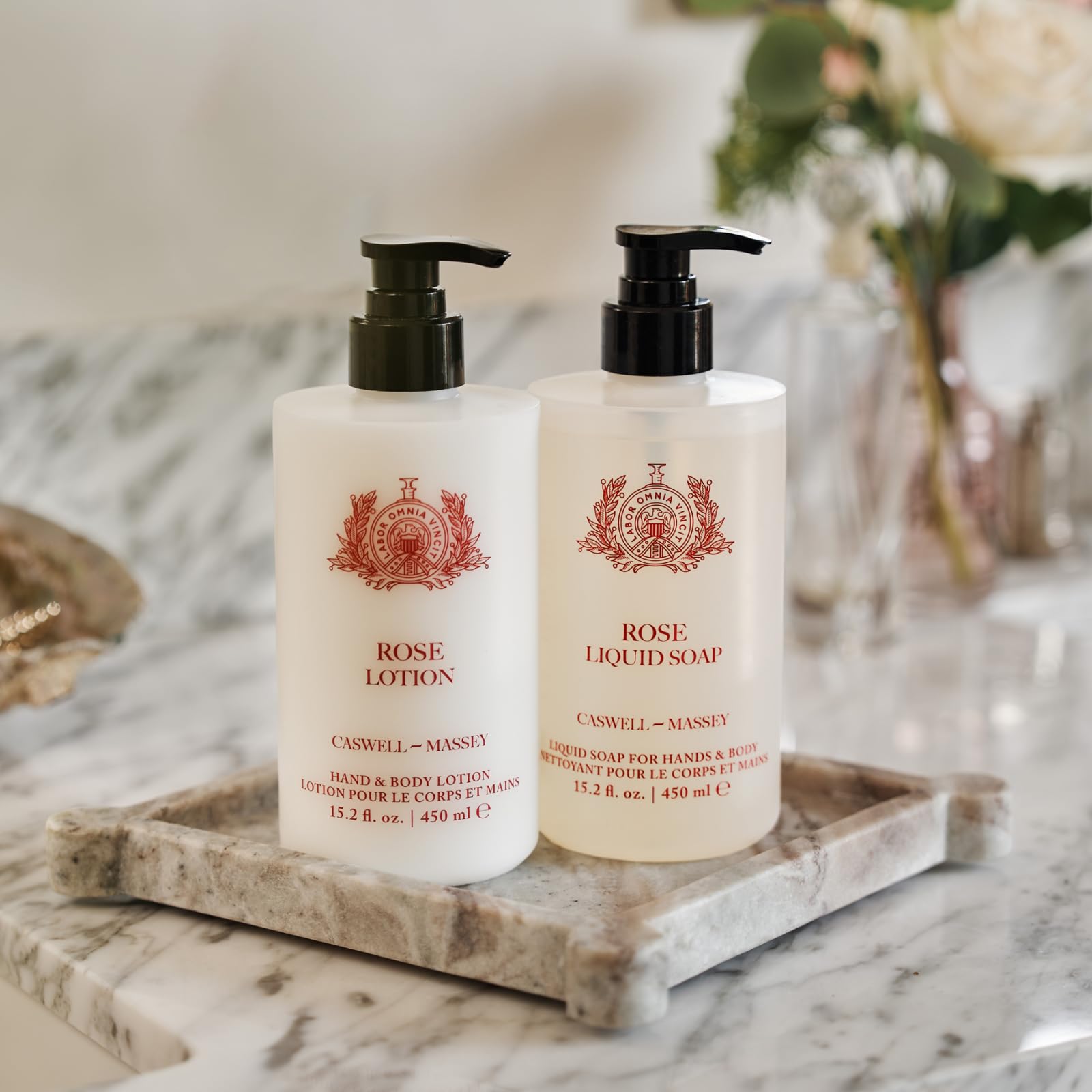 Caswell-Massey Rose Hand and Body Lotion – Fast-Absorbing Daily Moisturizer with Almond Oil, Shea Butter & Vitamin E | 15.2 oz