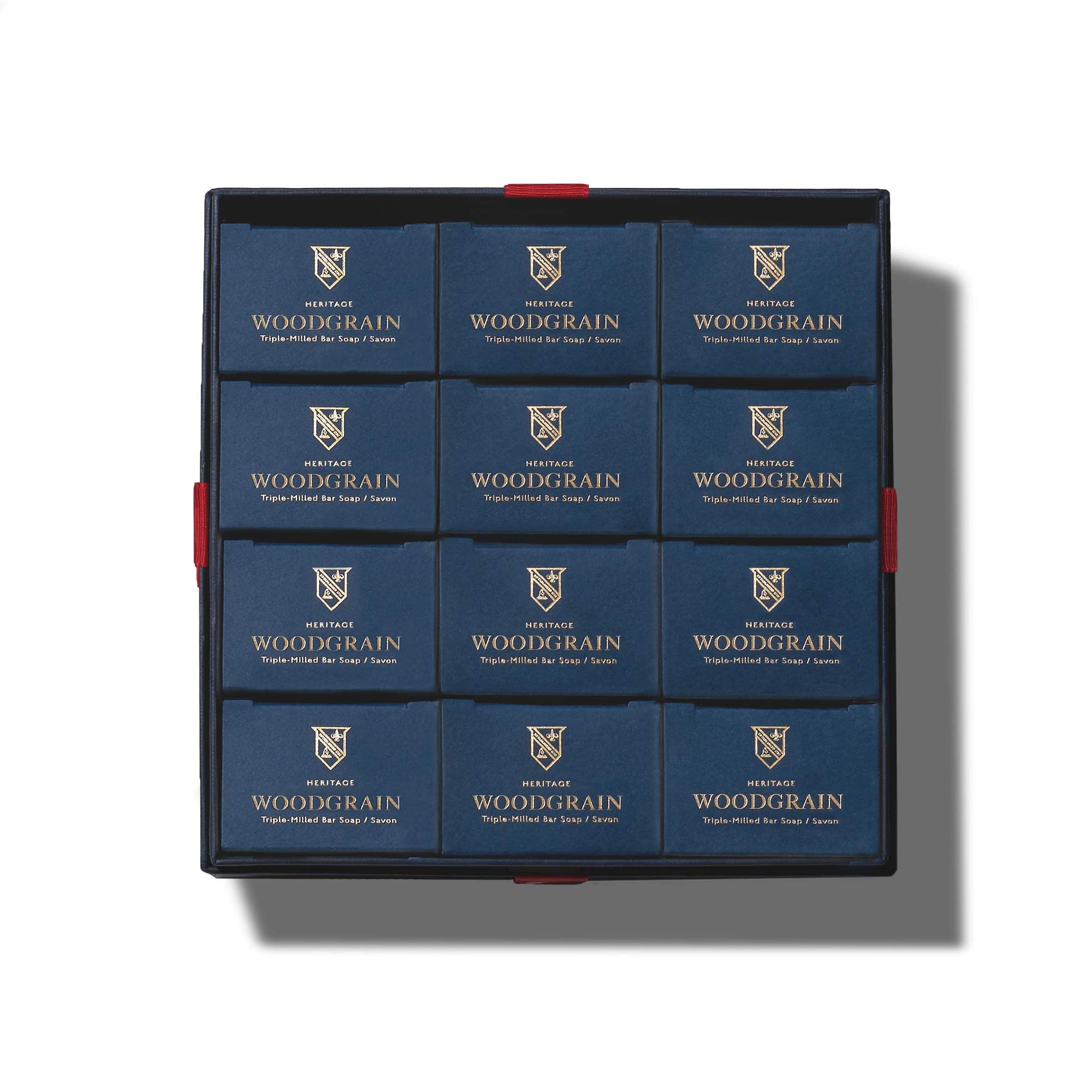 Caswell-Massey Woodgrain Sandalwood Gift Set – 12 Bar Triple-Milled Plant-Based Soap, USA Made