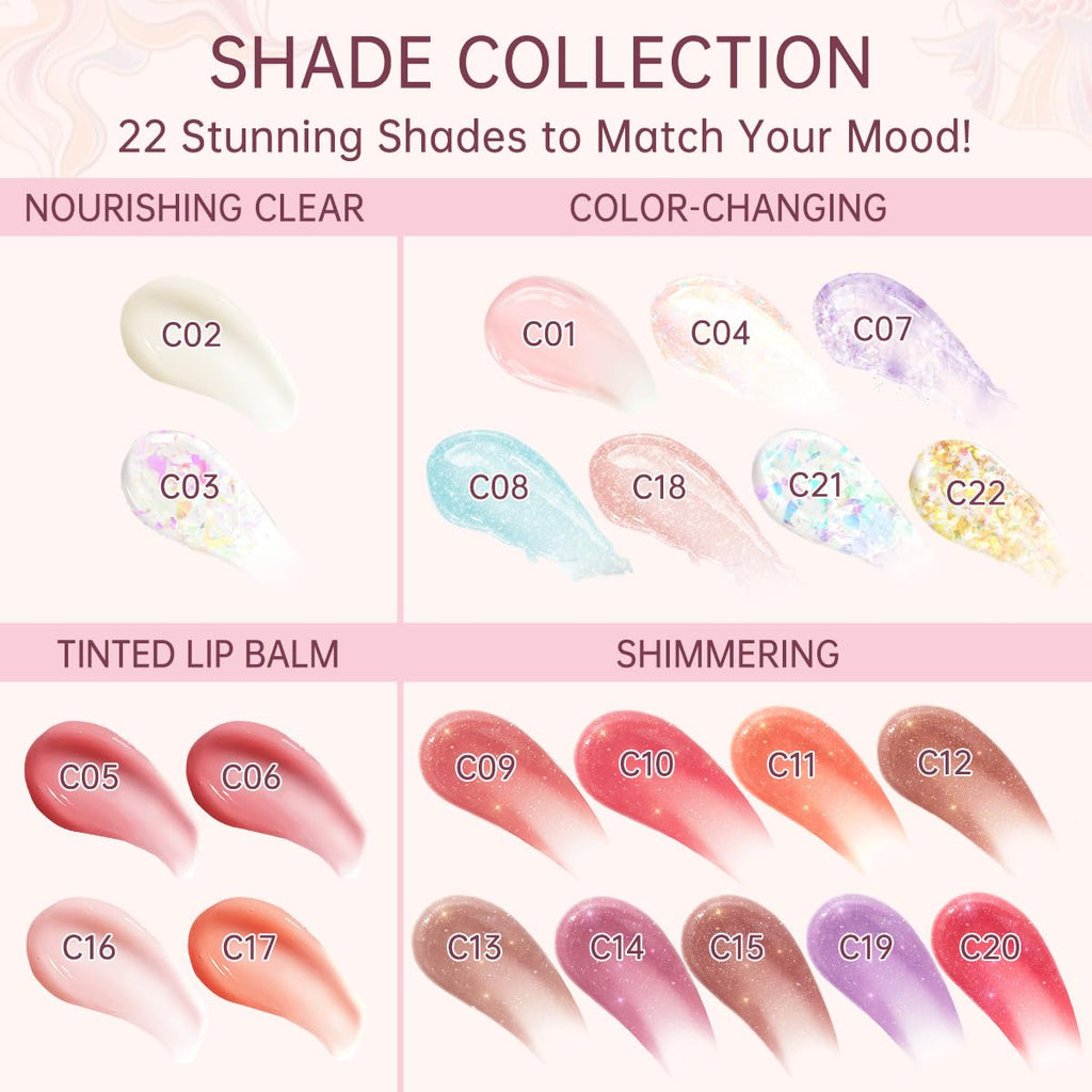 Catkin Tinted Lip Balm Glitter – Ultra Hydrating Lip Moisturizer with Vitamin E
