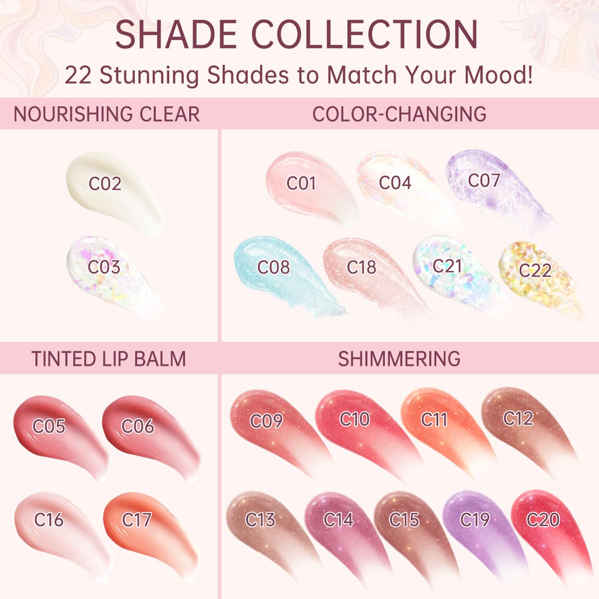 Catkin Tinted Lip Balm Glitter – Ultra Hydrating Lip Moisturizer with Vitamin E