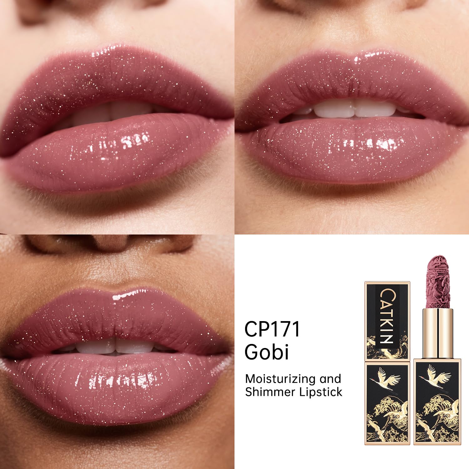 Catkin Moist Lipstick – Hydrating, High-Impact Color with Vitamin E & Avocado Oil (2pcs) 07