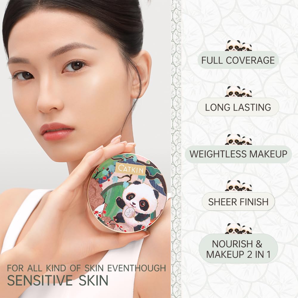 Catkin Panda Land Cushion Foundation — Hydrating, Buildable Coverage for Sensitive Skin