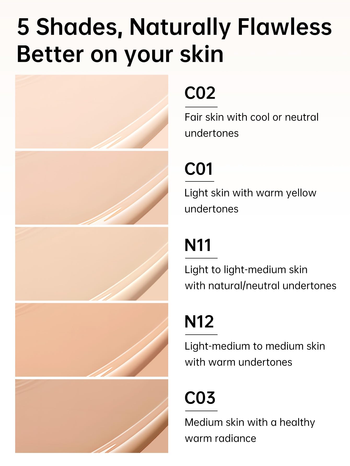 Catkin Phoenix Cushion Foundation – Buildable Coverage, Anti-Aging Serum, Sheer Satin Finish | Light Beige 0.46 Oz × 2 (C03 Vanilla)