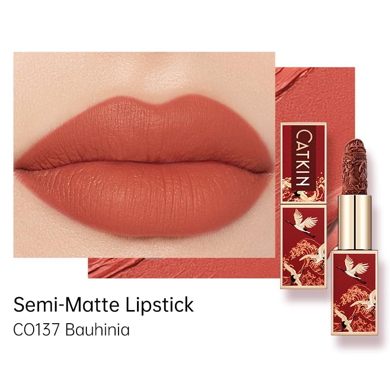 Catkin Rouge Matte Lipstick – Nude, Waterproof & Long-Lasting (CO137)