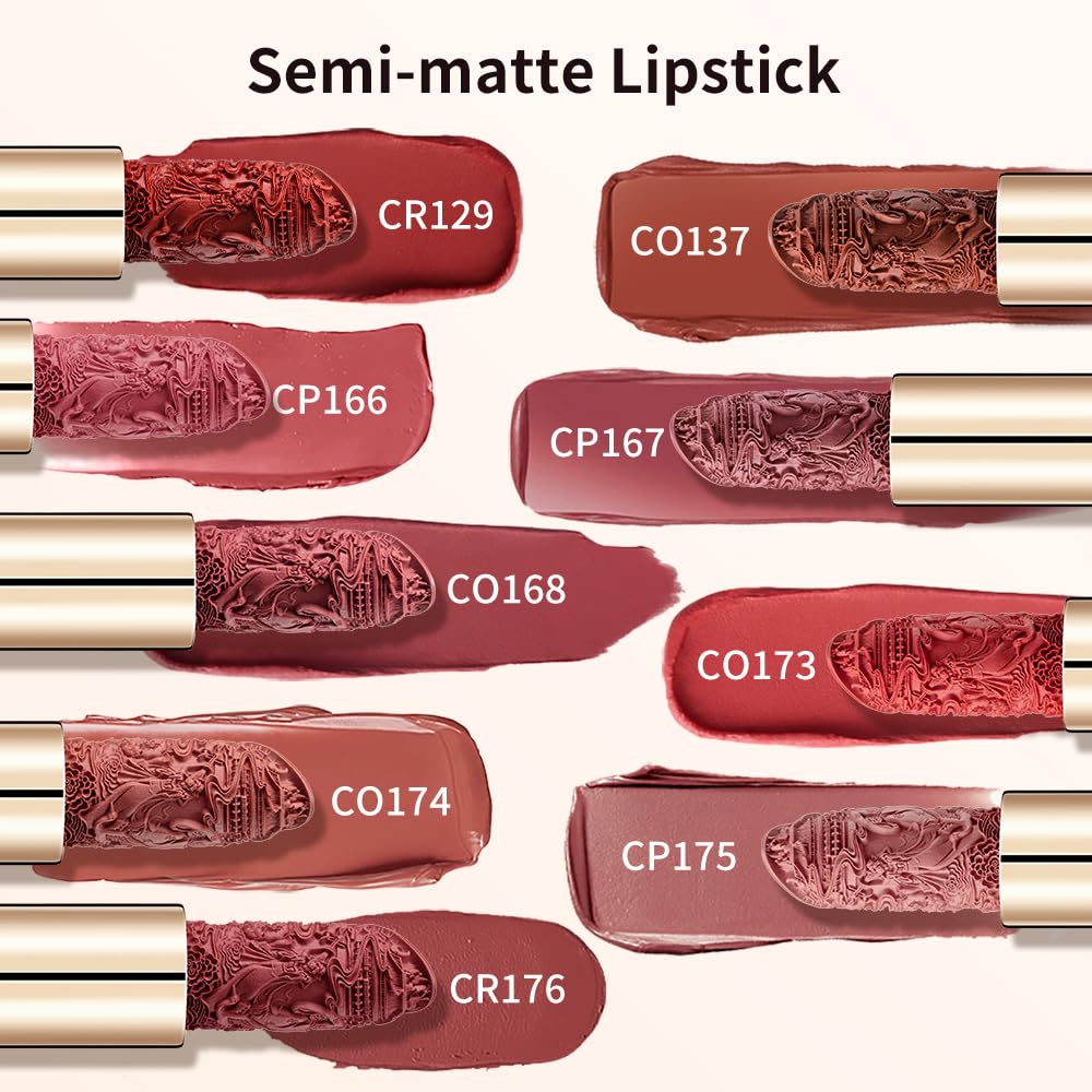 Catkin Semi-Matte Lipstick 167 | Hydrating High-Impact Color with Vitamin E & Avocado Oil