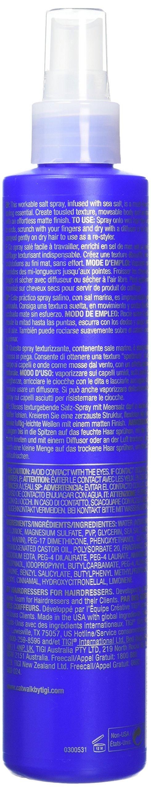 TIGI CATWALK Texturising Salt Spray 270 ml – Beachy Texture, Movable Waves & Matte Finish