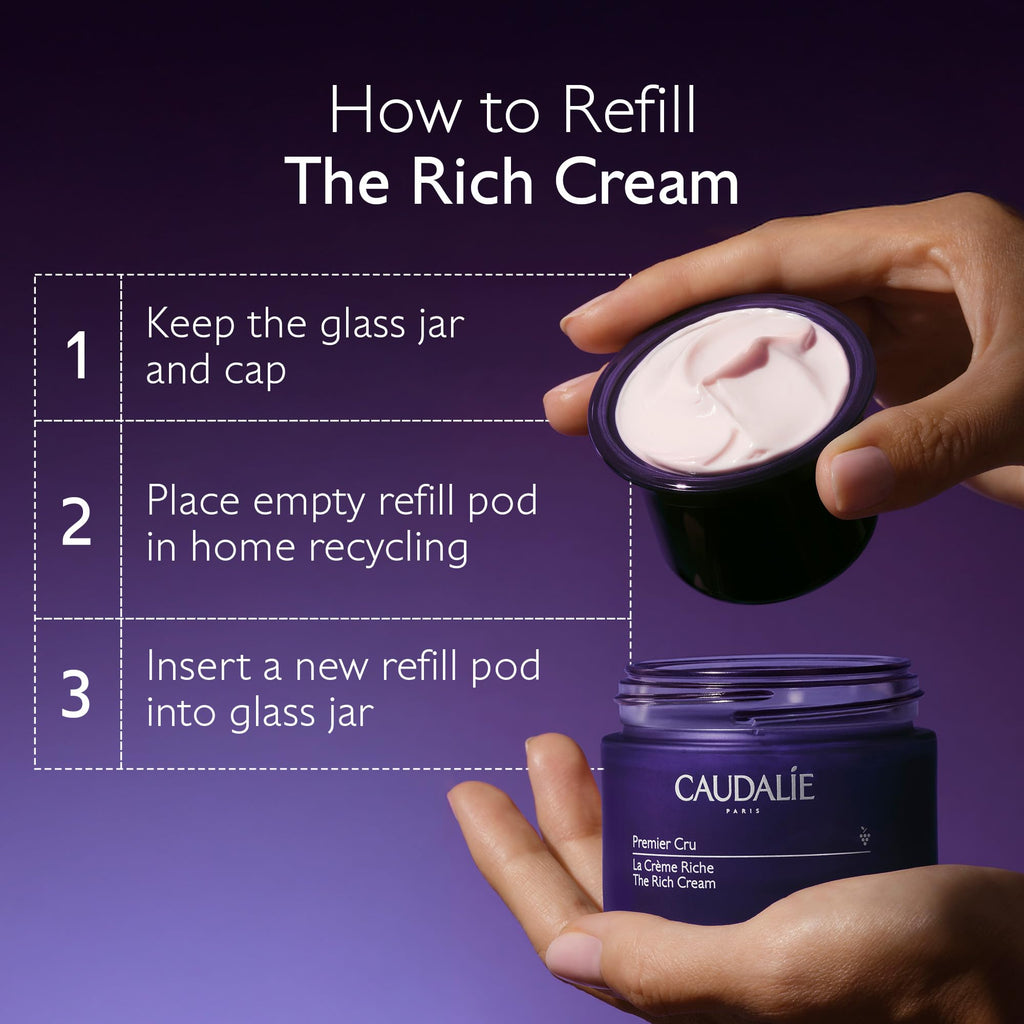 Caudalie Premier Cru The Rich Cream | Refillable Rich Moisturizer 50 mL