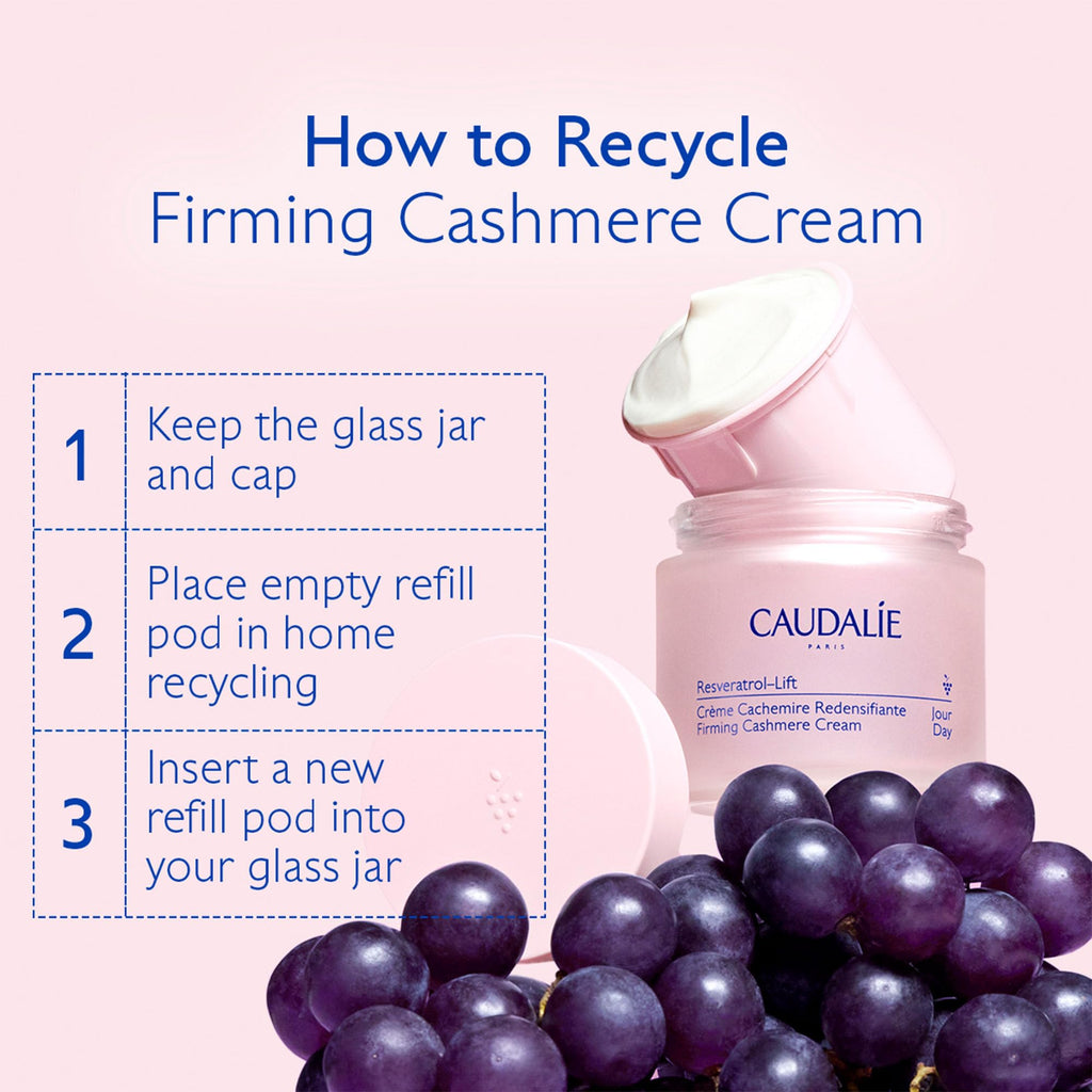Caudalie Resveratrol-Lift Firming Cashmere Cream – Retinol Alternative, 50 mL (Refillable Jar)