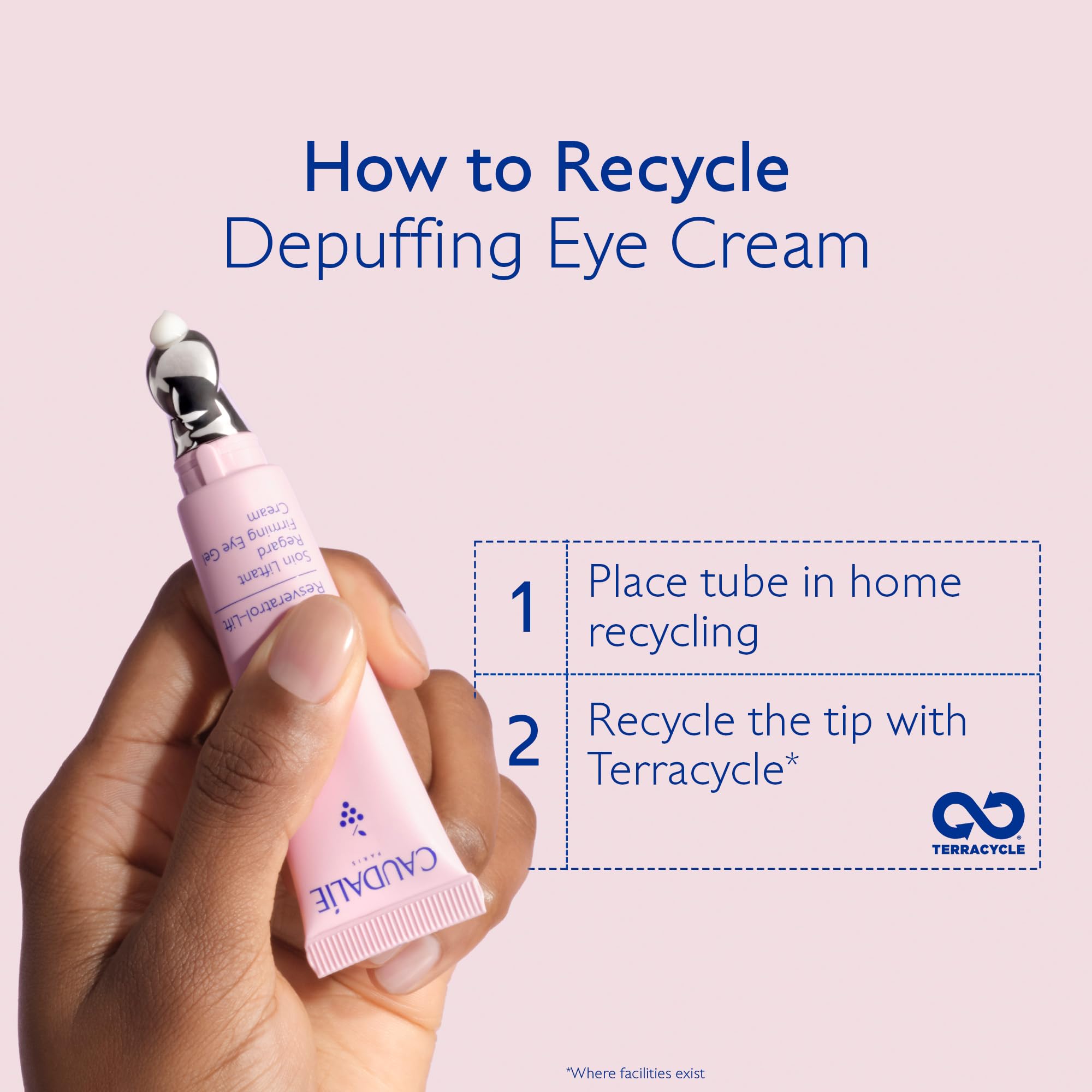 Caudalie Resveratrol-Lift Eye Gel Cream with Peptides, Hyaluronic Acid & Vegan Collagen – 15 mL