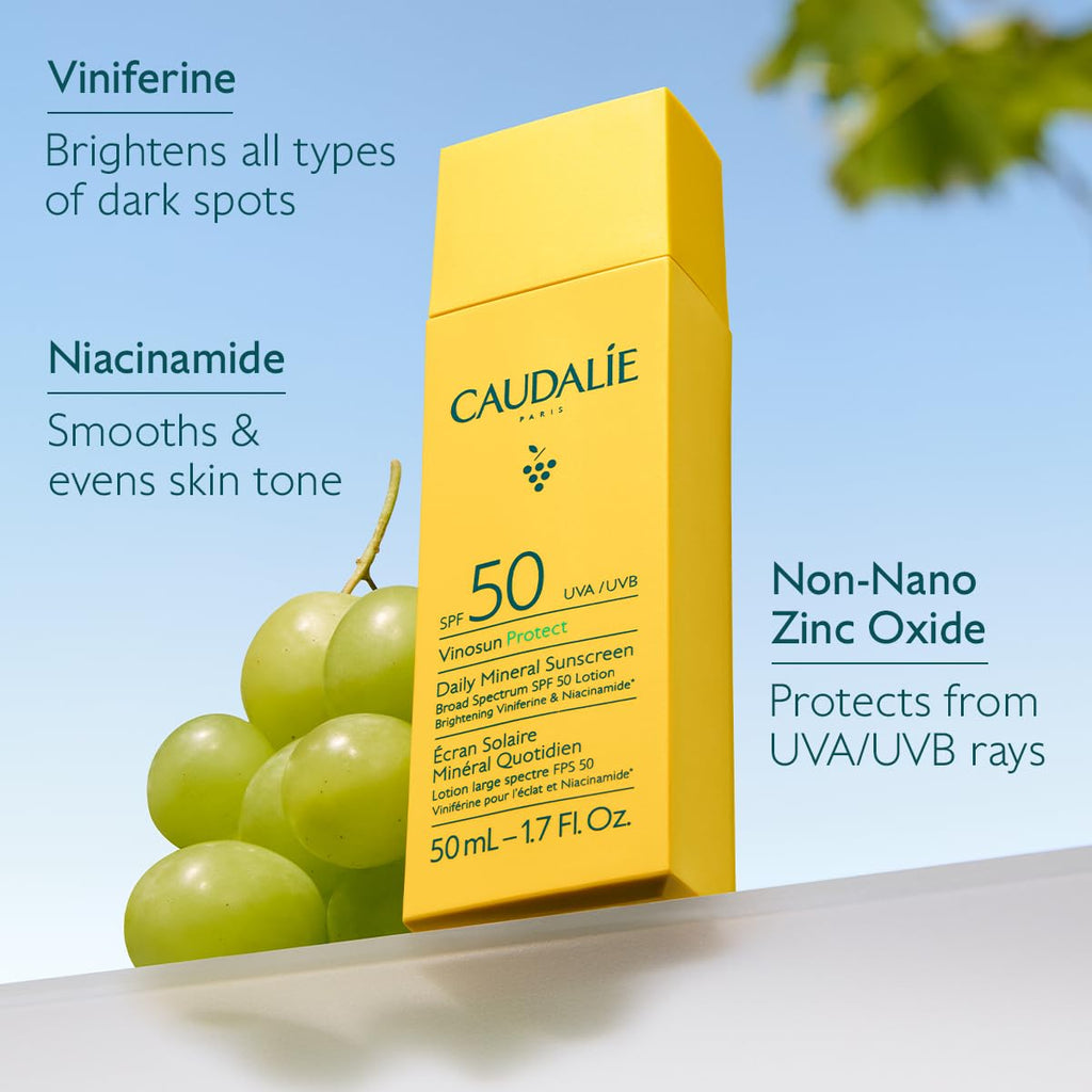 Caudalie Vinoperfect Brightening Serum + Vinosun SPF 50 Daily Mineral Sunscreen Set