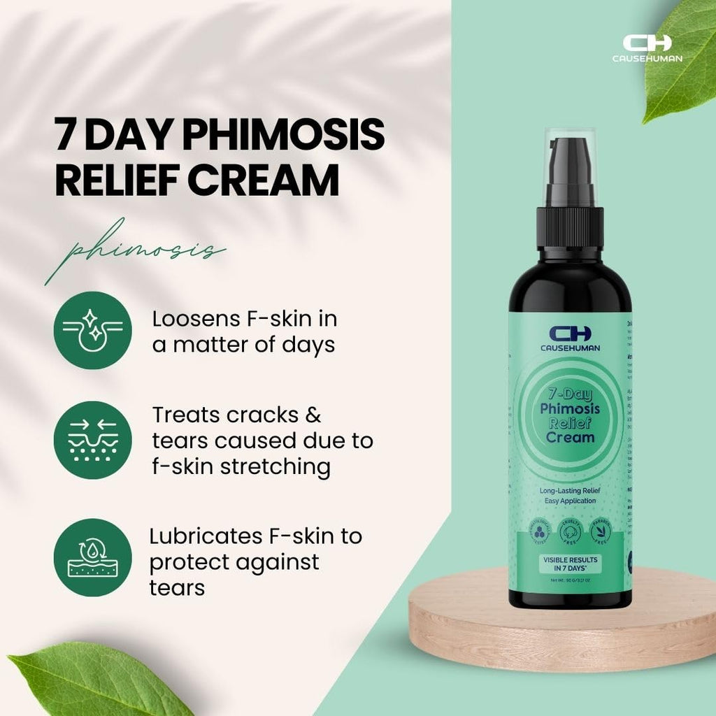 Cause Human 7-Day Phimosis Cream – Steroid-Free Relief at Home (90 g)