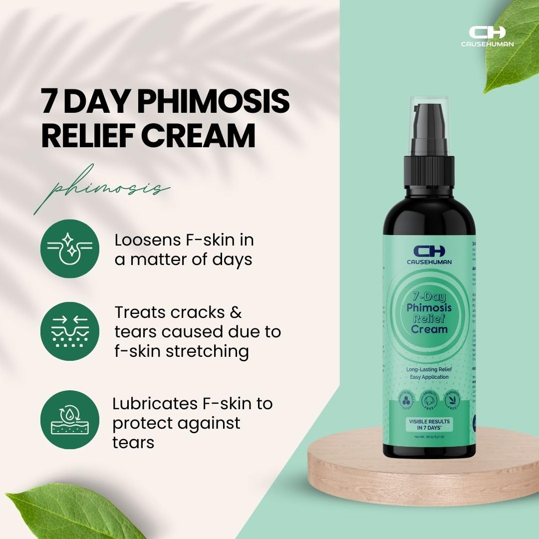 Cause Human 7-Day Phimosis Cream – Steroid-Free Relief at Home (90 g)