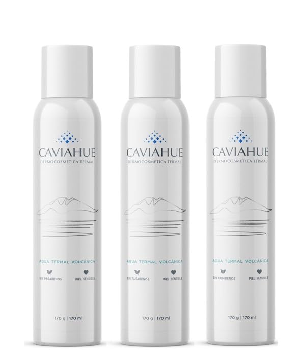 Caviahue Thermal Volcanic Water Spray — Calming Facial Mist for Sensitive Skin | Pack of 3, 5.74 fl oz
