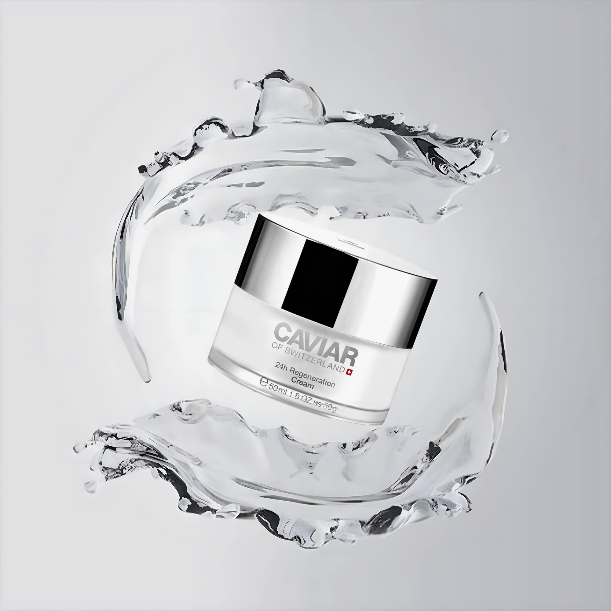Caviar Face Moisturizer Regenerate Cream – Anti-Aging with Hyaluronic Acid & Resveratrol | 1.6 oz | Caviar of Switzerland