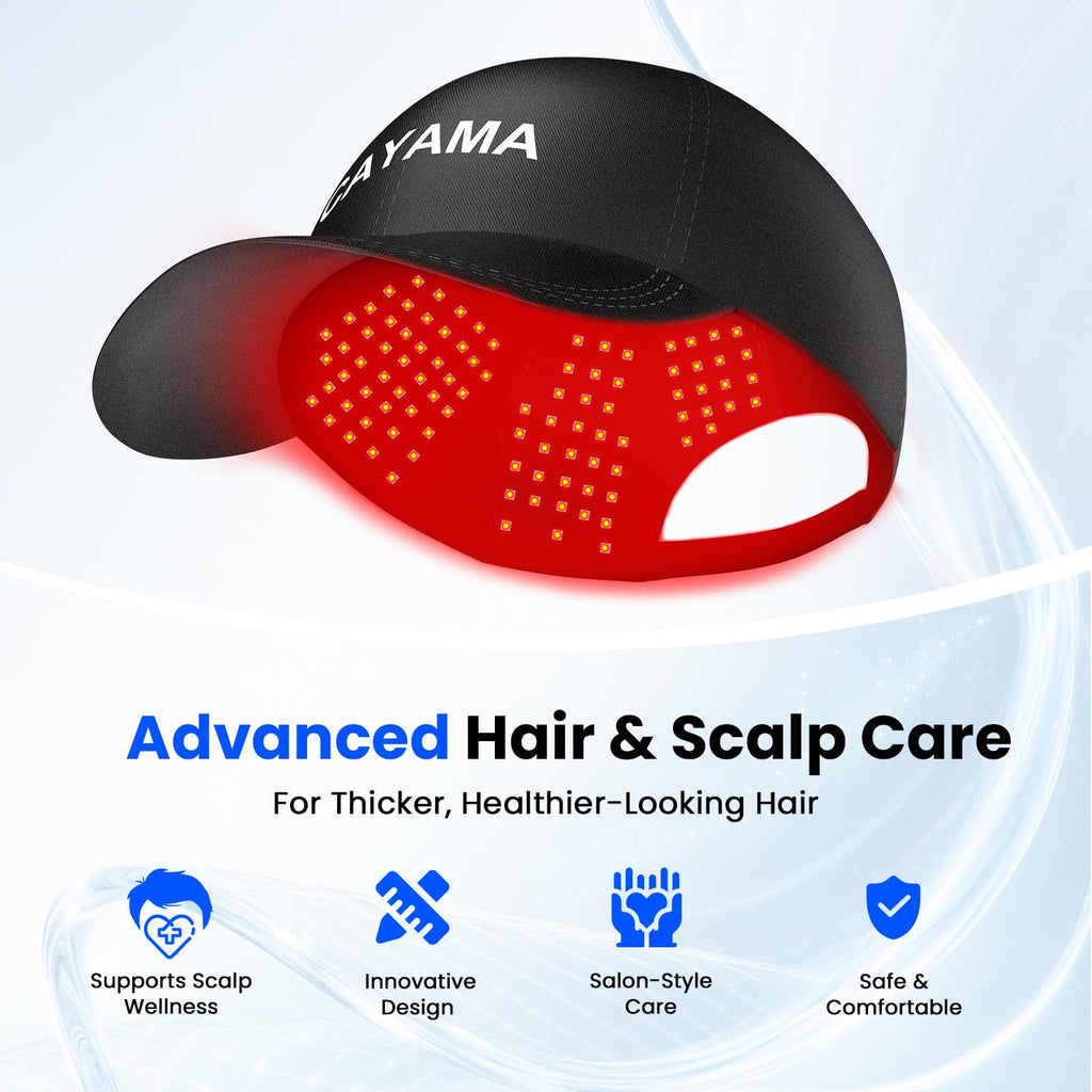CAYAMA Red Light Hair Growth Cap – Cordless & Adjustable At-Home Therapy