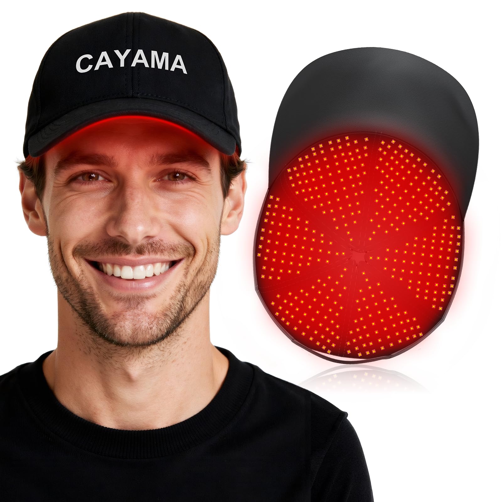 CAYAMA Red Light Hair Growth Cap – Cordless & Adjustable At-Home Therapy
