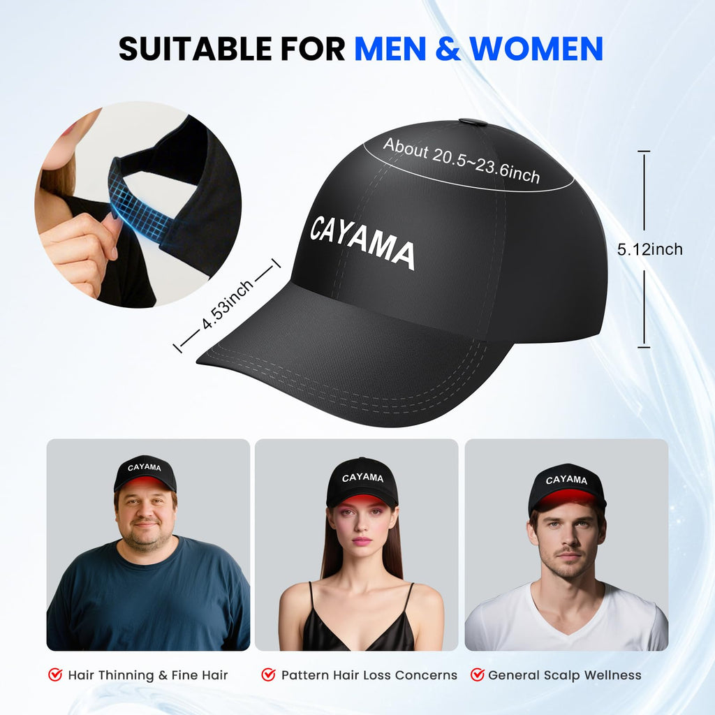 CAYAMA Red Light Hair Growth Cap – Cordless At-Home Hair Therapy for Men & Women