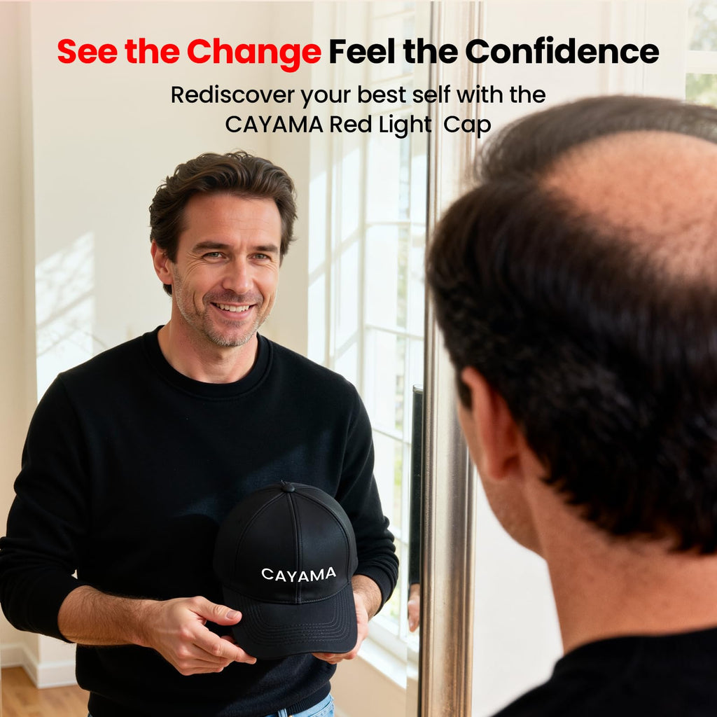 CAYAMA Red Light Hair Growth Cap – At-Home Scalp Therapy, Adjustable Fit & Remote Control