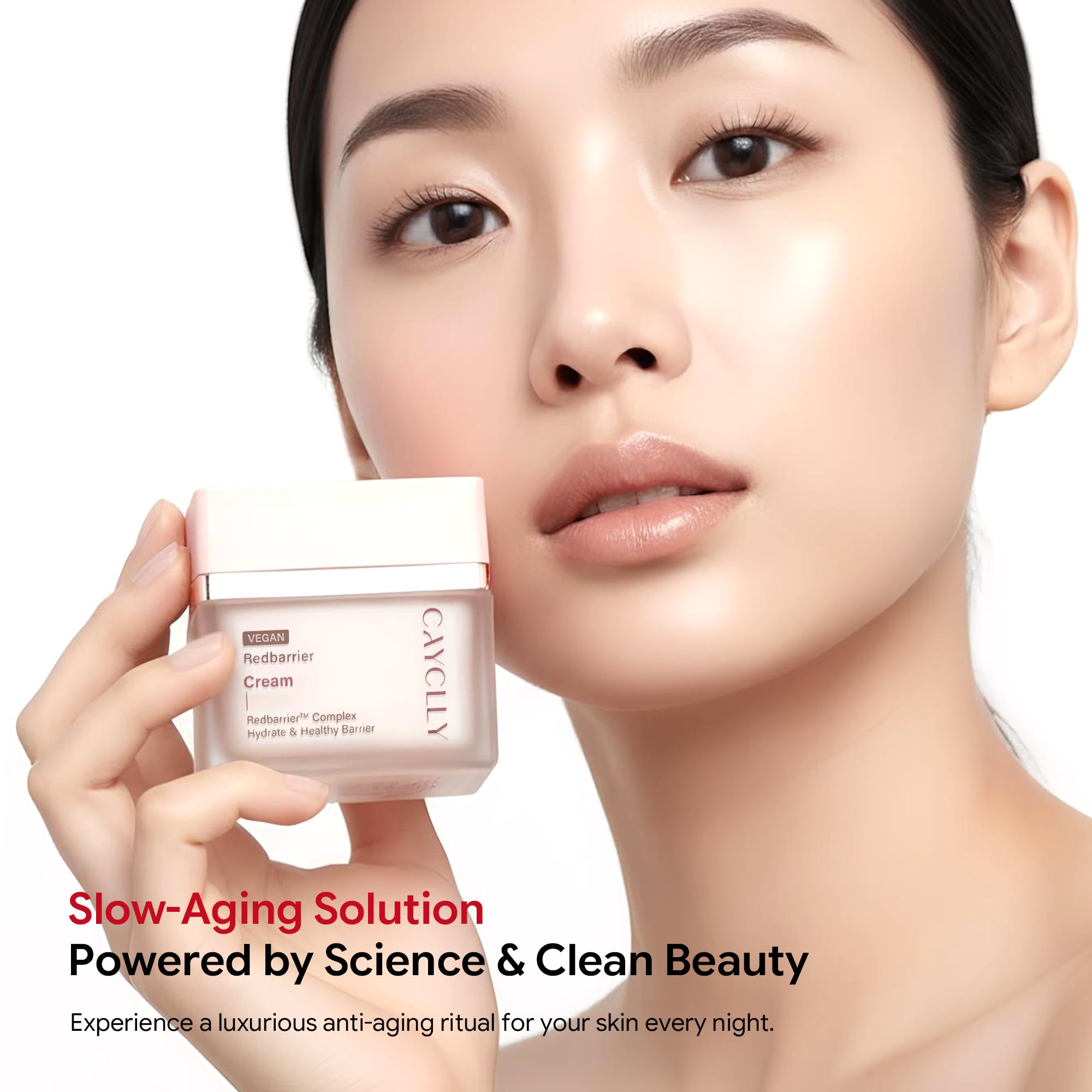 CAYCLLY Redbarrier Cream | Vegan Anti-Aging Moisturizer with Peptides & Ceramides