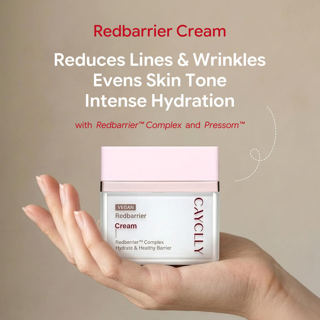 CAYCLLY Redbarrier Cream | Vegan Anti-Aging Moisturizer with Peptides & Ceramides
