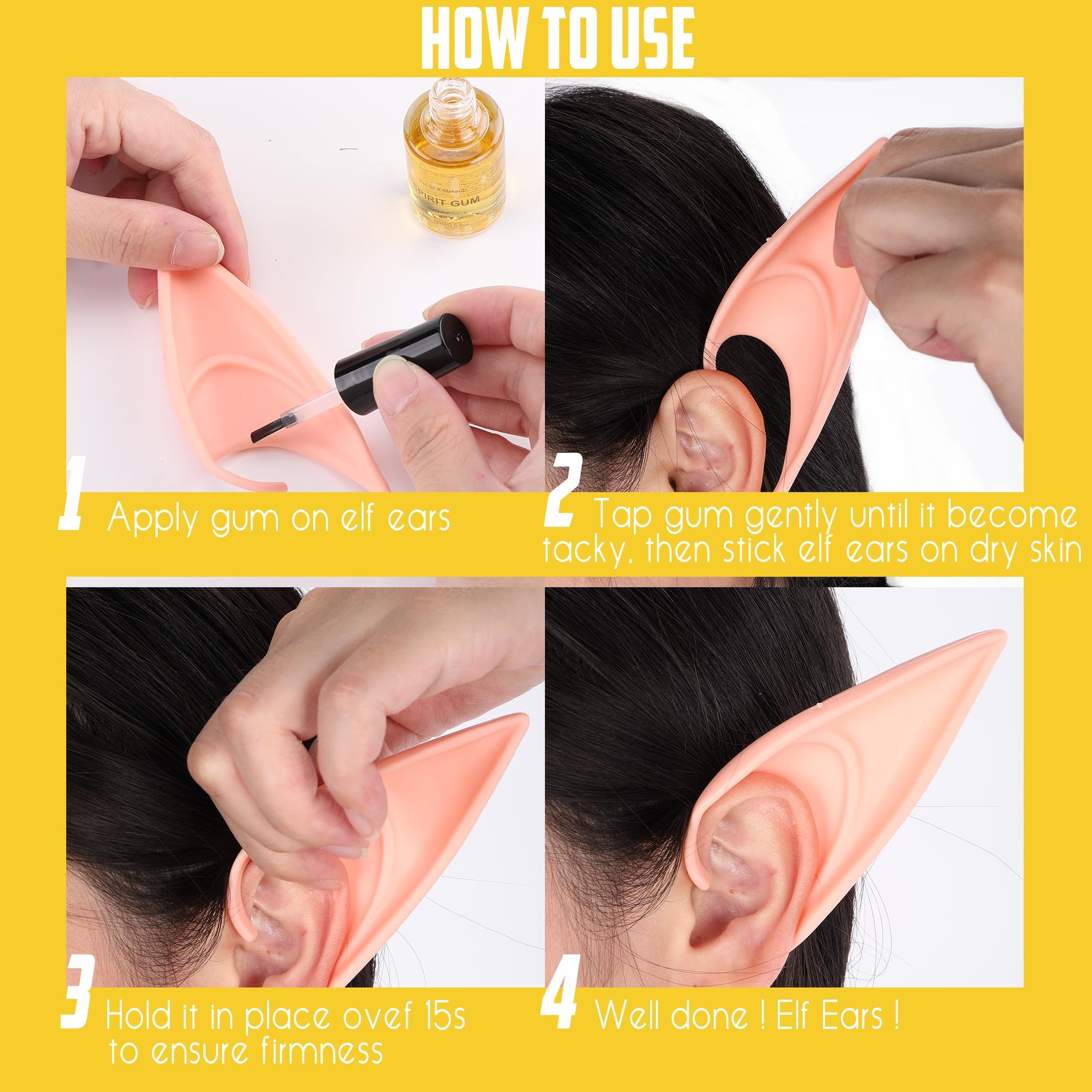 CCbeauty Spirit Gum Adhesive & Remover Kit – 15ml Spirit Gum + 50ml Remover for Bald Caps & Prosthetics