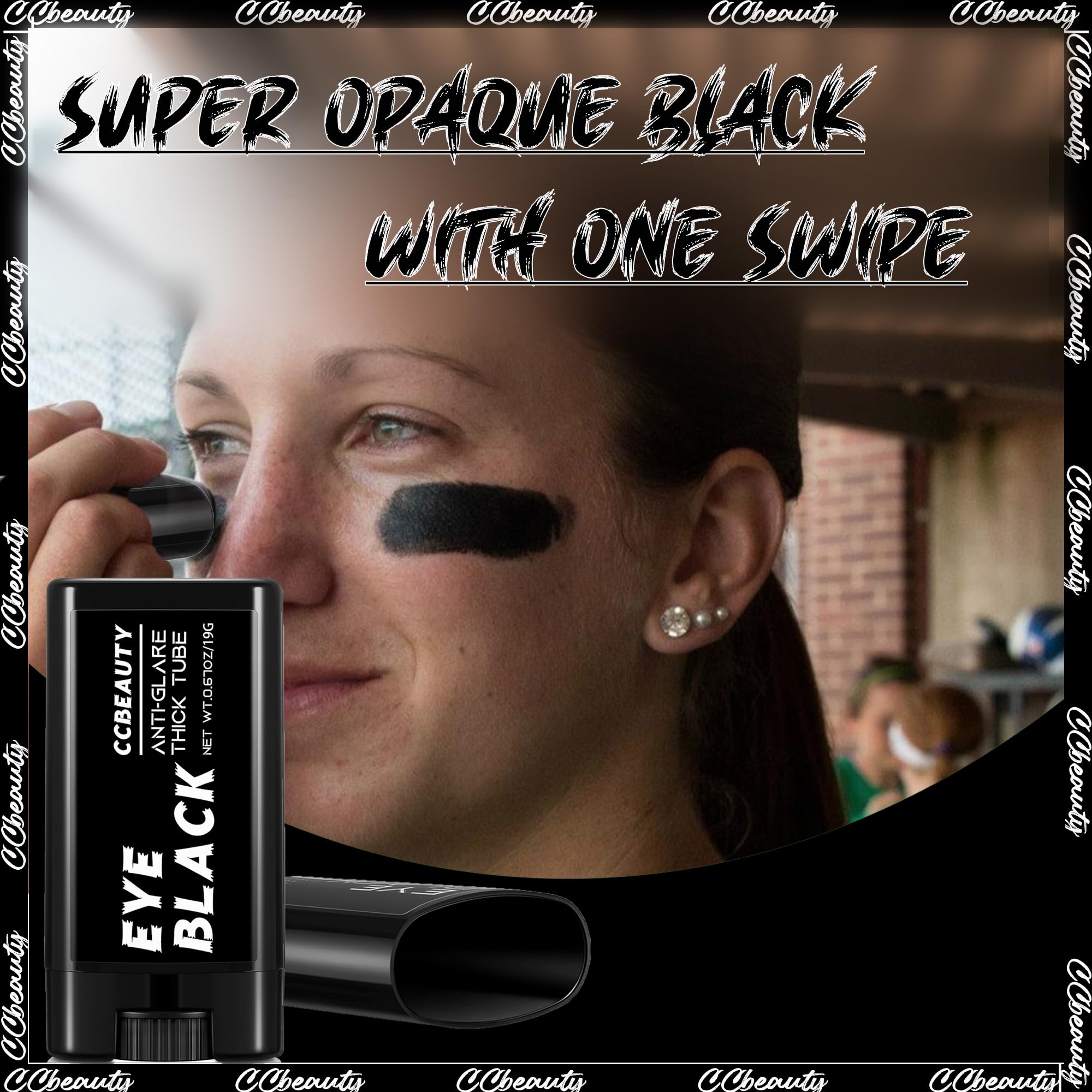 CCbeauty 2 Pack Eye Black Sticks – Sweatproof Eyeblack for Baseball & Football