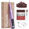 Ccigedy Electric Nail Drill Kit – 6-in-1 Cordless Nail Drill for Home Salon (Purple)