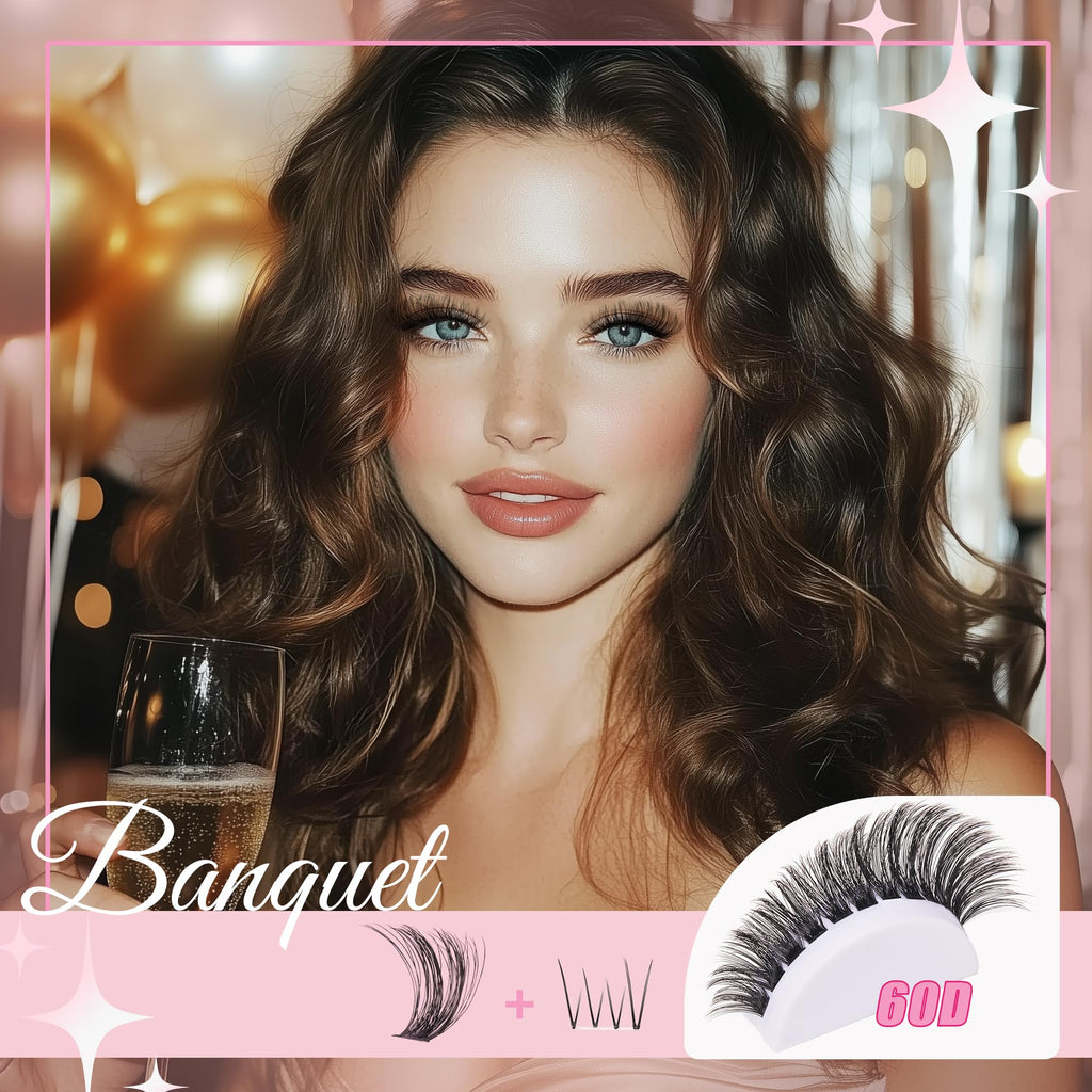 CCODDY Lash Clusters 9-16mm + 5-7mm Bottom Lashes DIY Kit | D Curl 30D-60D