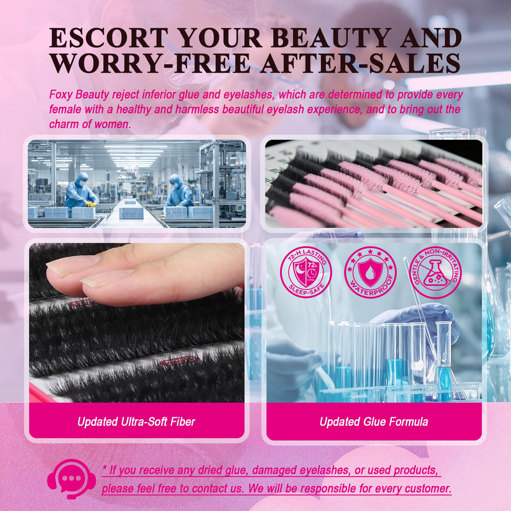 CCODDY Bombshell Plus 570Pcs Fluffy Lash Clusters – 200D Volume, D-Curl, DIY Home Lash Extensions (10–18mm)