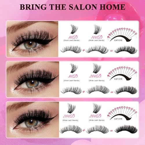 CCODDY Bombshell X Lash Clusters Kit – 5D Mink, 480Pcs, Glue & Tools
