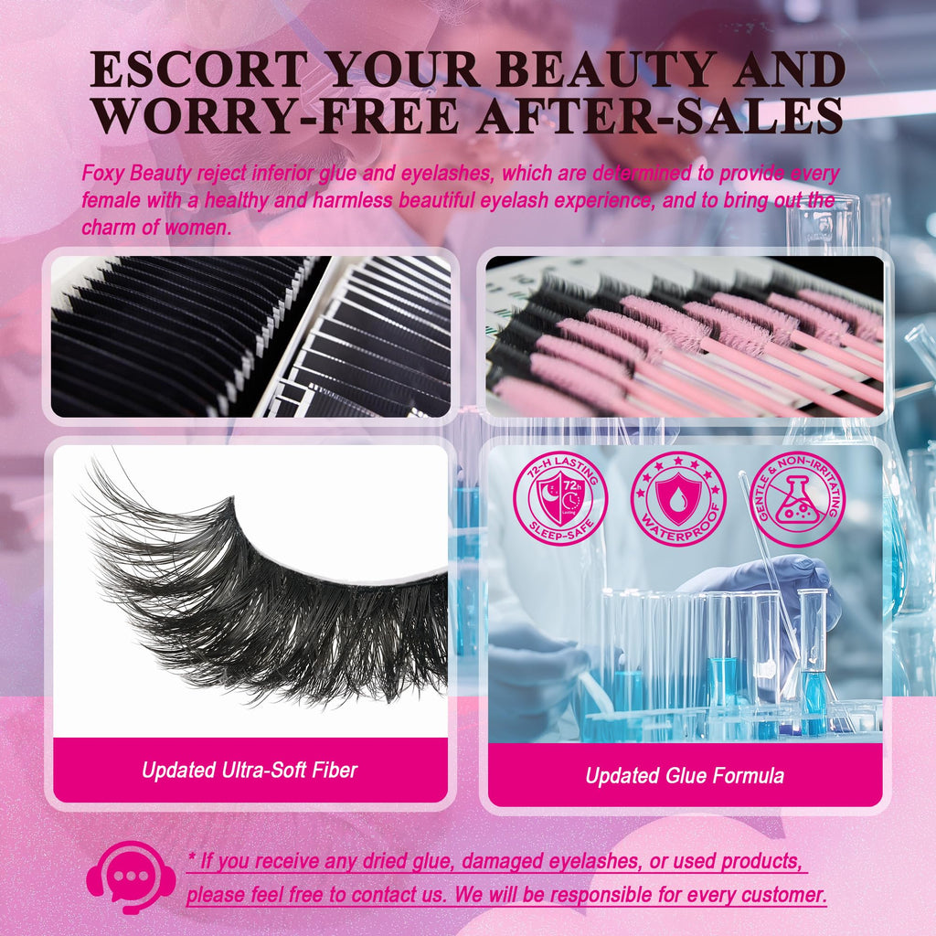 CCODDY Bombshell X Lash Clusters Kit – 5D Mink, 480Pcs, Glue & Tools