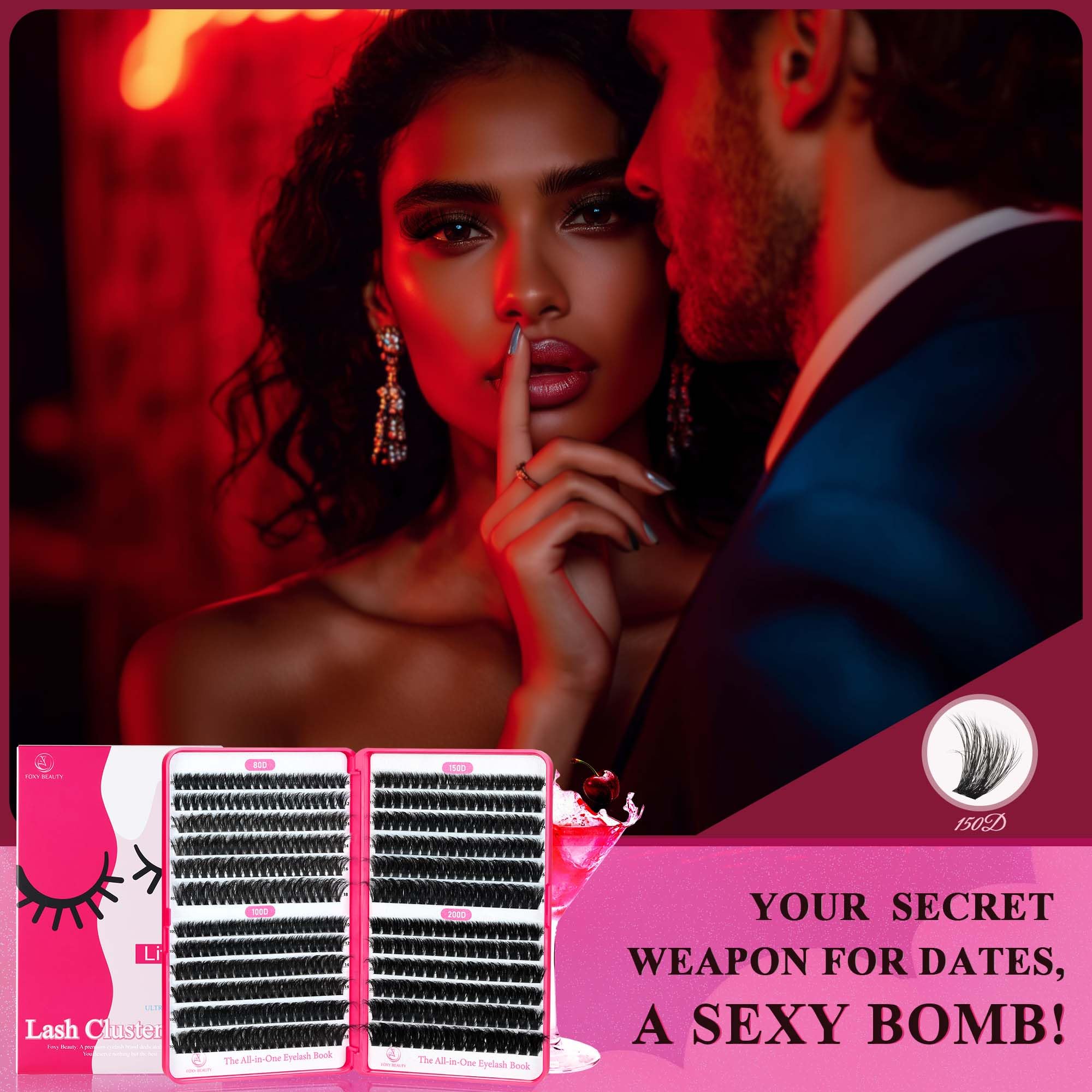 CCODDY Bombshell X Lash Clusters Kit – 5D Mink, 480Pcs, Glue & Tools