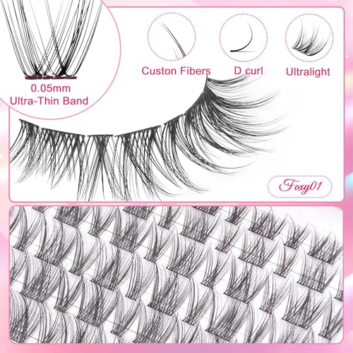 CCODDY Lash Clusters Kit – 536Pcs, D-Curl 8-16mm, DIY Natural Look