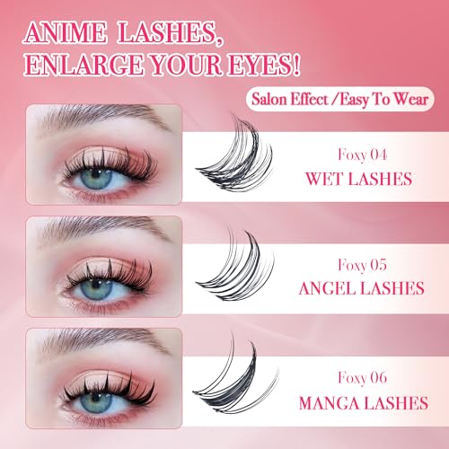 CCODDY Lash Clusters Kit – 360 Pcs Wide-Band Lashes (8–16mm) DIY at Home