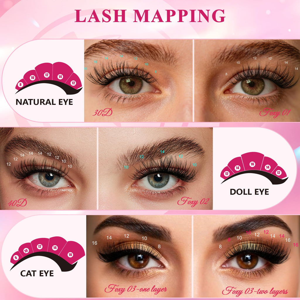 CCODDY Lash Clusters Kit – 536Pcs, D-Curl 8-16mm, DIY Natural Look