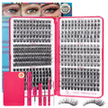 CCODDY Lash Clusters Kit 432 Pcs – D Curl Biodegradable Lashes for DIY Home Extensions
