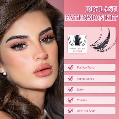 CCODDY Lash Clusters Kit – 360 Pcs Wide-Band Lashes (8–16mm) DIY at Home