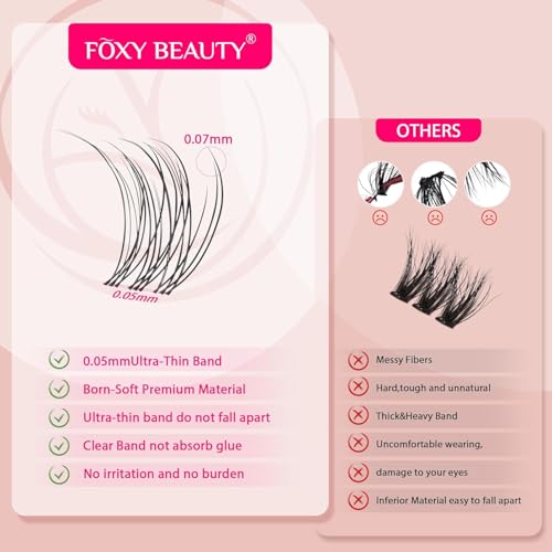 CCODDY Lash Clusters Kit – 360 Pcs Wide-Band Lashes (8–16mm) DIY at Home