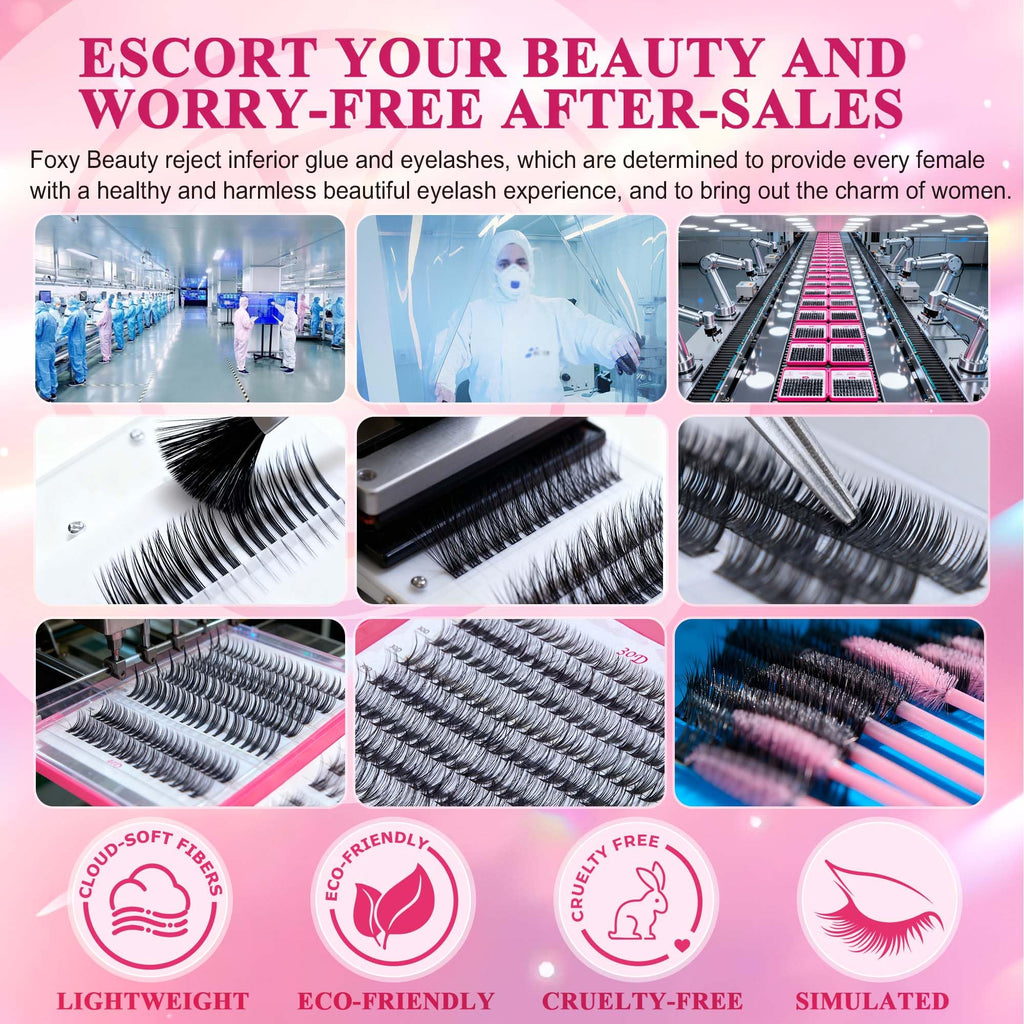 CCODDY Lash Clusters Kit 536PCS – Wispy Natural D-Curl Lashes for DIY At-Home Extensions