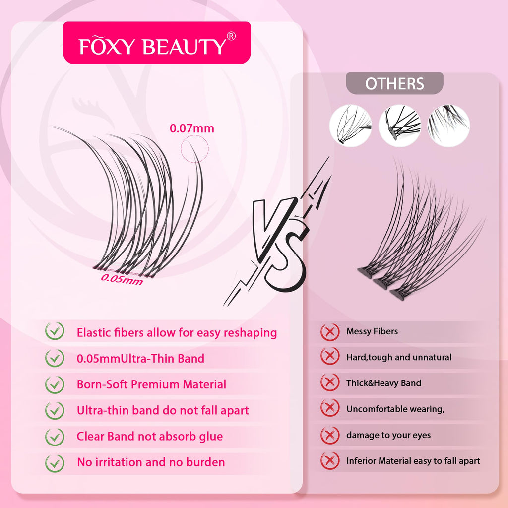 CCODDY Nova Lash Clusters Kit 360 Pcs – Natural Look, 8-16mm DIY Lash Extensions