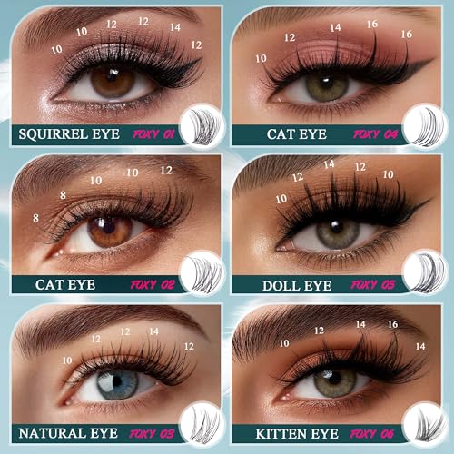 CCODDY Vasa Muse Lash Clusters – Wispy Natural & Manga Spiky, Wide Invisible Band (10–16mm)