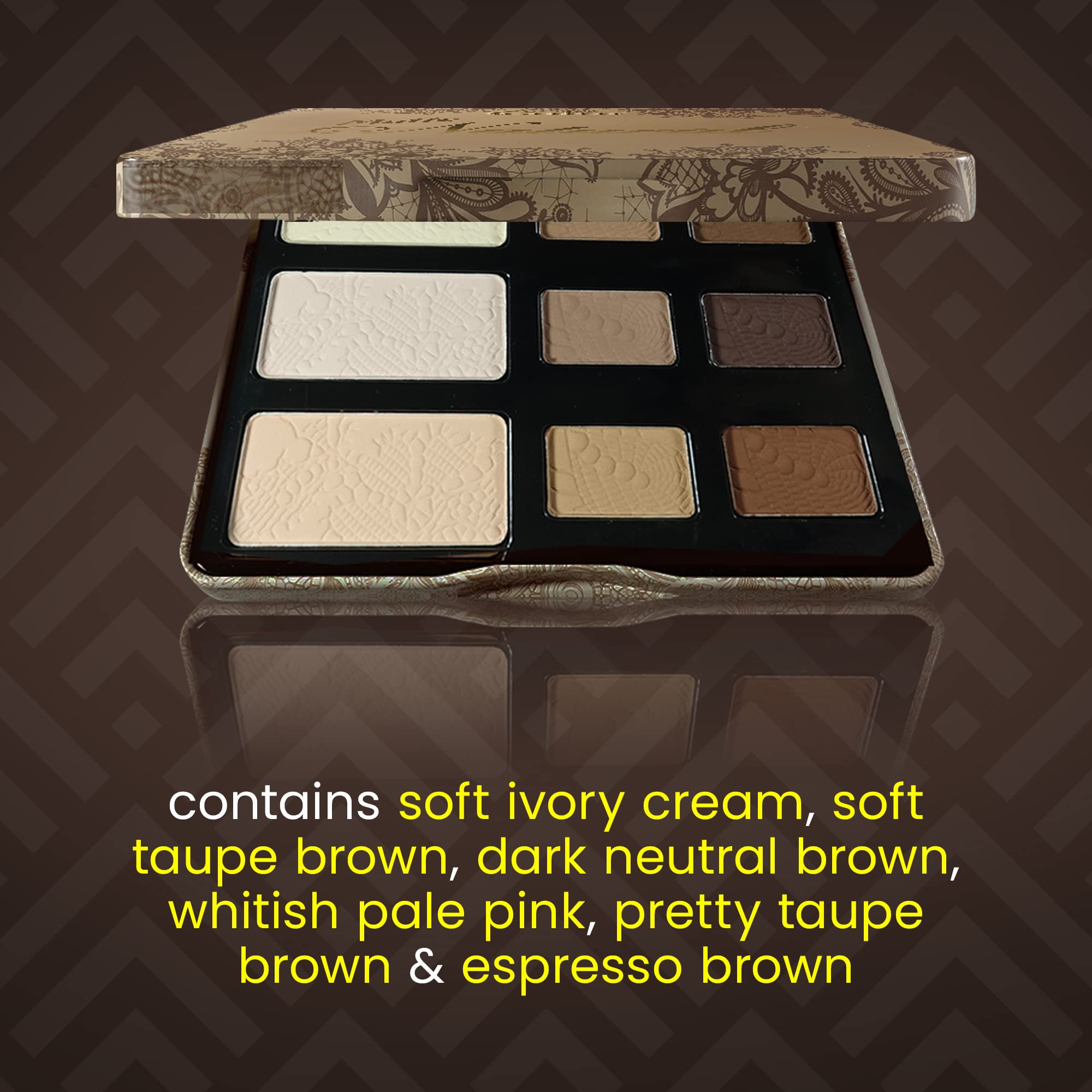Ccolor Cosmetics - Matte Natural 9-Color Eyeshadow Palette | Neutral Matte Finish, Long-Wearing Pigment