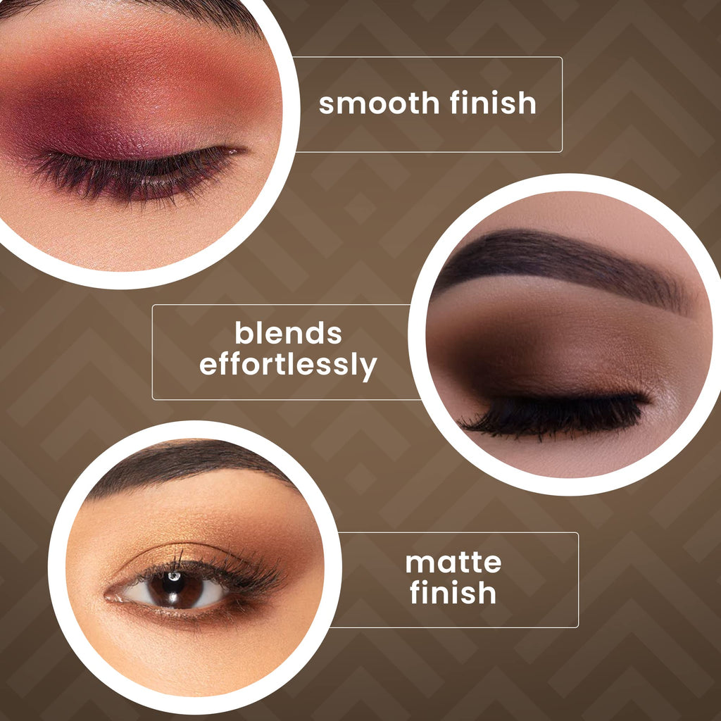 Ccolor Cosmetics - Matte Natural 9-Color Eyeshadow Palette | Neutral Matte Finish, Long-Wearing Pigment