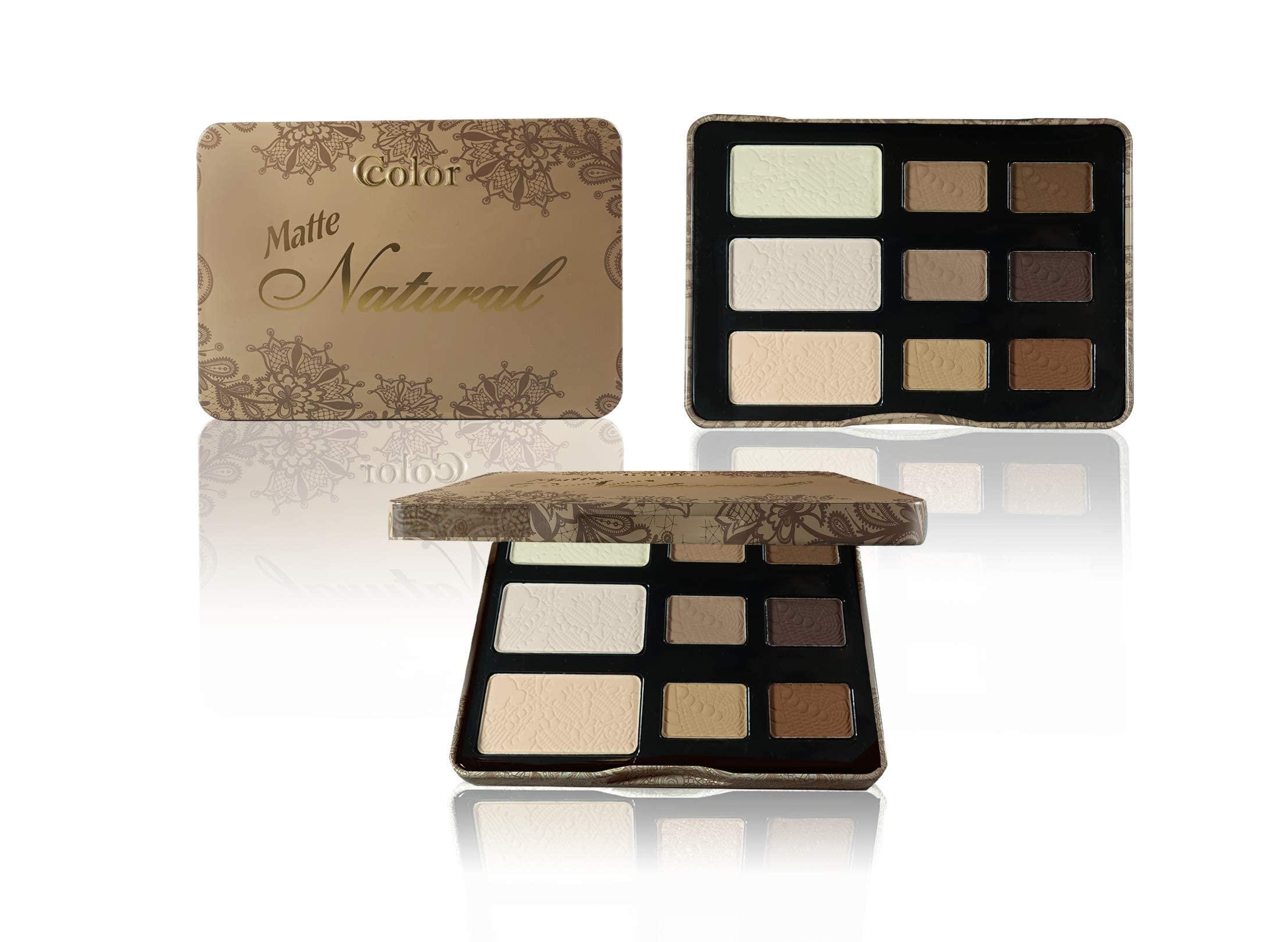 Ccolor Cosmetics - Matte Natural 9-Color Eyeshadow Palette | Neutral Matte Finish, Long-Wearing Pigment