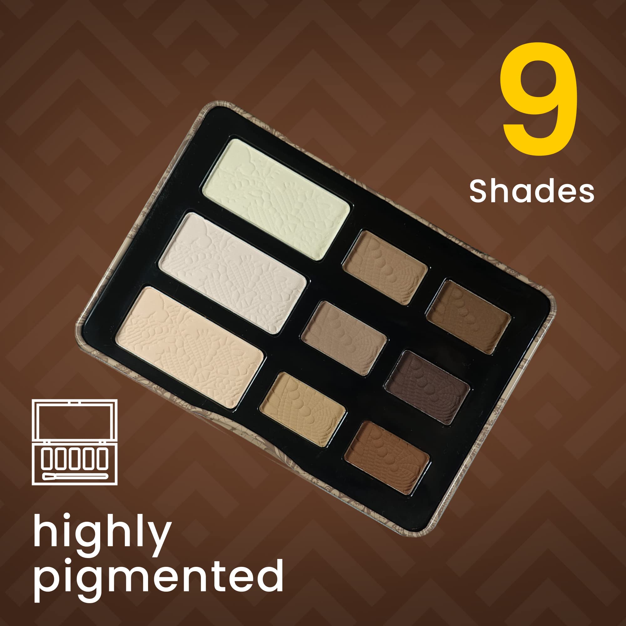 Ccolor Cosmetics - Matte Natural 9-Color Eyeshadow Palette | Neutral Matte Finish, Long-Wearing Pigment