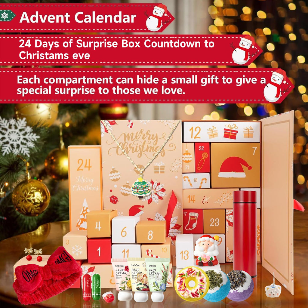 Cdixt Advent Calendar 2025 for Women – 24 Beauty, Bath & Jewelry Surprises