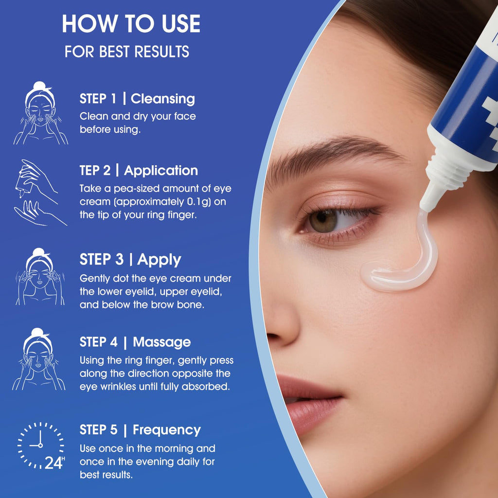 ceedoo Eye Cream for Wrinkles & Fine Lines | Ceramides, Peptides & Caffeine
