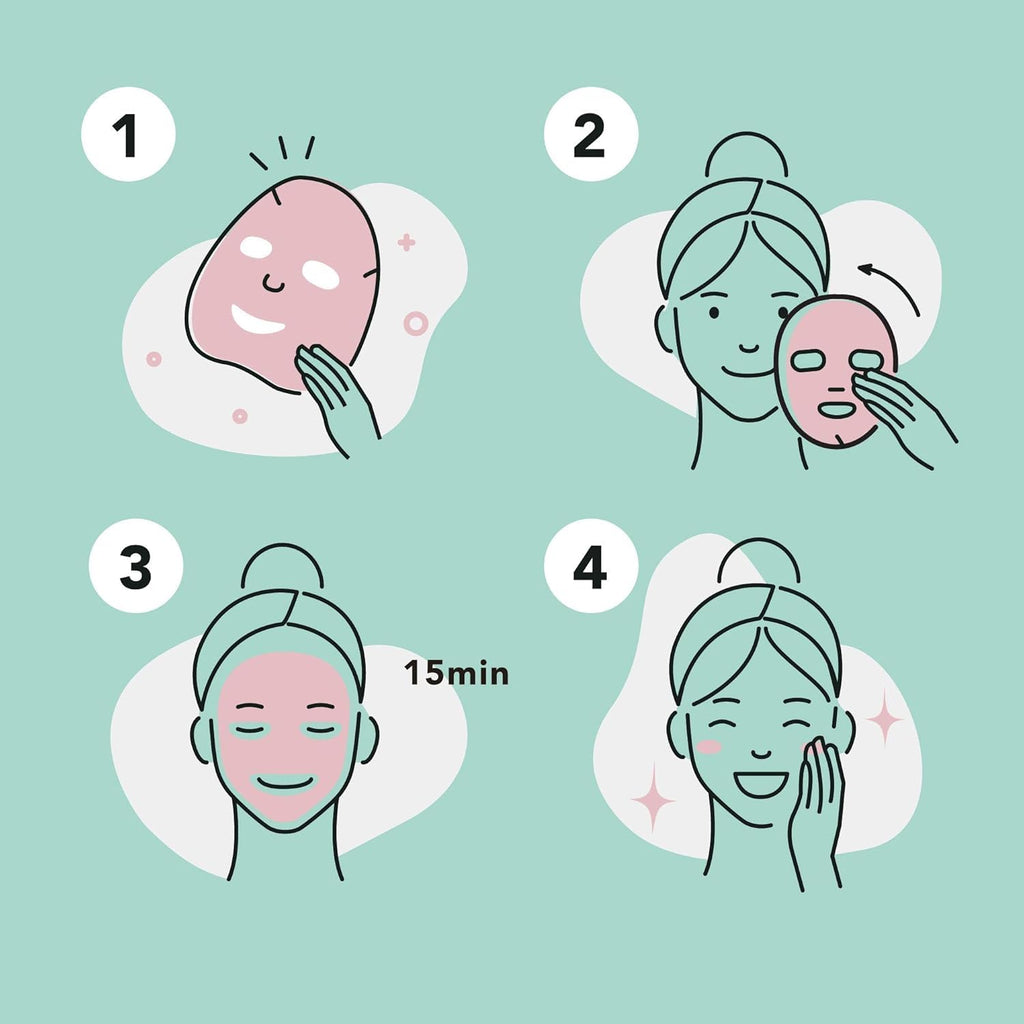 Celavi Essence Facial Sheet Masks Variety Set | Authentic Korean Moisturizing Skincare